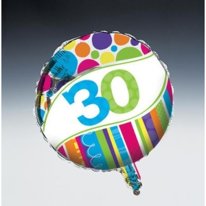 Pack of 10 Bright and Bold Metallic Foil Party Balloons - All