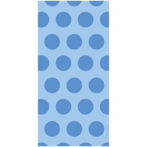 Club Pack of 240 True Blue Two-Tone Polka Dot Cello Bags 11.25 - All