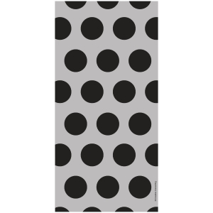 Club Pack of 240 Jet Black Two-Tone Polka Dot Cello Bags 11.25 - All