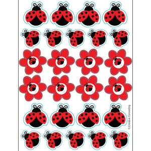 Club Pack of 96 Red Ladybug Fancy Stickers 6 - All