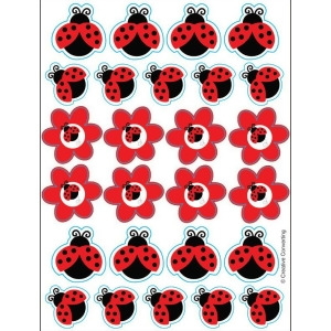 Club Pack of 96 Red Ladybug Fancy Stickers 6 - All