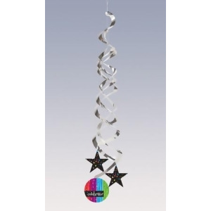 Club Pack of 12 Classic Silver and Black Milestone Celebrations Deluxe Danglers Hanging Party Decorations 18 - All