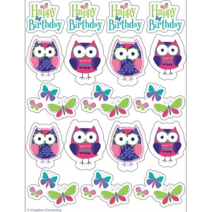Club Pack of 96 Owl Pal Birthday Stickers 8.25 - All