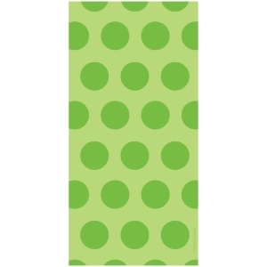 Club Pack of 240 Fresh Lime Two-Tone Polka Dot Cello Bags 11.25 - All