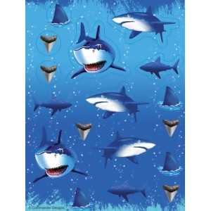 Club Pack of 96 Blue Shark Splash Stickers 5.5 - All