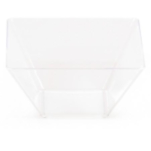 Club Pack of 96 Clear Plastic Square TrendWare Small Bowls 3.5 - All
