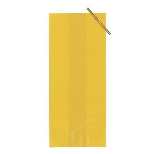Club Pack of 240 Small Solid School Bus Yellow Cello Bags 9 - All