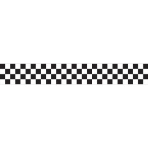 Club Pack of 12 Black and White Checkered Crepe Paper Party Streamers 30' - All