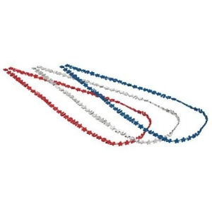 Club Pack of 36 Red Silver and Blue Usa Letter Necklaces 33 - All