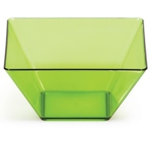 Club Pack of 96 Translucent Green Plastic Square TrendWare Small Bowls 3.5 - All