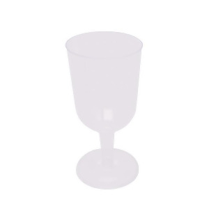 Club Pack of 96 Form Function Clear Disposable Plastic Party Wine Glasses 5 oz. - All