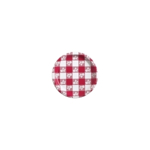 Club Pack of 192 Red Gingham Lunch Plates 7 - All