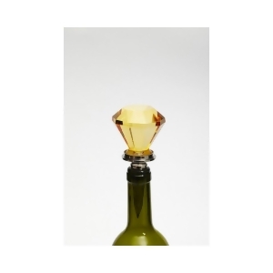 6.5 Amber Yellow Glass Door Knob Wine Bottle Stopper - All