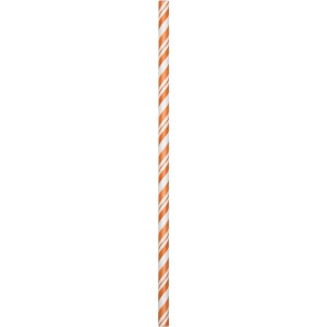 Club Pack of 144 Sunkissed Orange and White Striped Paper Straw Party Favors 7.75 - All