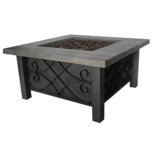 Mondo Contemporary Steel Outdoor Patio Gas Fire Table 34.75 - All