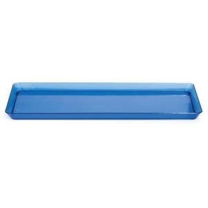 Club Pack of 12 Translucent Blue Rectangular Plastic Party Trays 15.5 - All