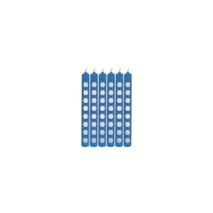 Club Pack of 144 True Blue Polka Dot Birthday Party Candles 2 - All