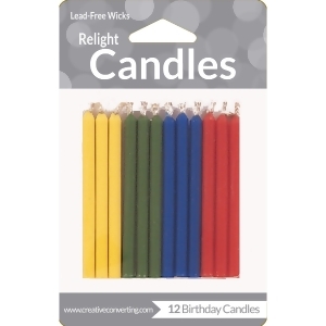 Club Pack of 288 Multicolored Spiral Magic Relite Decorative Birthday Party Candles 2.25 - All