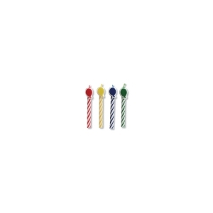 Club Pack of 96 Multicolored Balloon Shaped Spiral Decorative Birthday Party Candles 2 - All