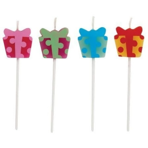 Club Pack of 48 Multi-Color Birthday Present Decorative Cupcake Pick Party Candles 3.25 - All