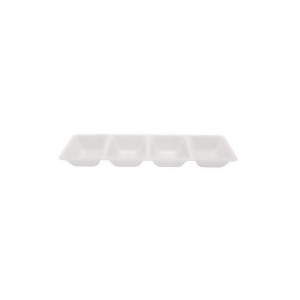 Club Pack of 12 White 4-Compartment Plastic Tray 16 - All