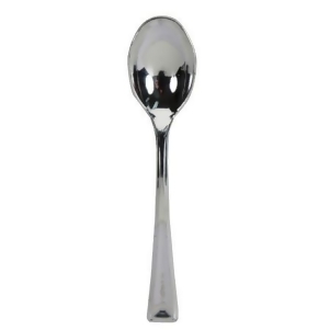 Club Pack of 288 Classic Metallic Silver Mini Plastic Party Spoons - All