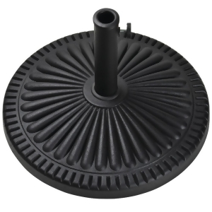 22 Ridged Matte Black Envirostone Outdoor Patio Umbrella Base - All