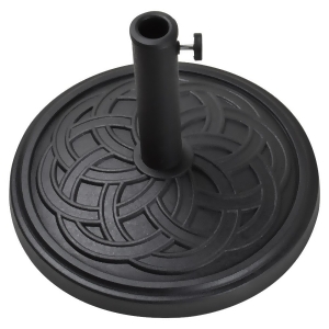 19 Bronagh Celtic Knot Matte Black Envirostone Outdoor Patio Umbrella Base - All