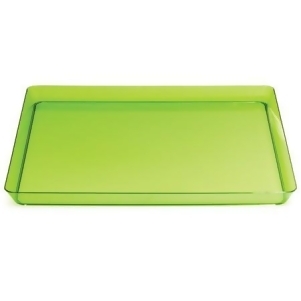Club Pack 12 Translucent Green Square Plastic Party Dinner Trays 11.5 - All