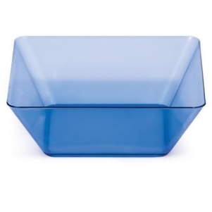 Club Pack of 48 Translucent Blue Plastic Square Bowl 5 - All