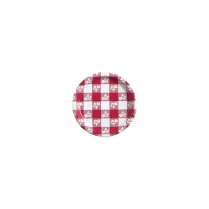 Club Pack of 96 Red Gingham Lunch Plates 9 - All