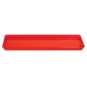 Club Pack of 12 Translucent Red Rectangular Plastic Party Trays 15.5 - All