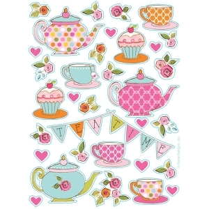 Club Pack of 96 Tea Time Value Stickers - All
