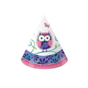 Club Pack of 96 Owl Pal Birthday Child Sized Paper Birthday Party Hats - All