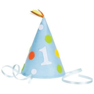 Club Pack of 96 Sweet At One Boy's Child Sized Felt Party Hats - All