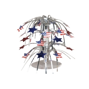 Club Pack of 12 Metallic Red and Blue Patriotic Mini Cascade Centerpieces 8.5 - All