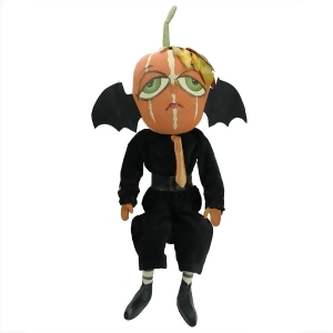 23 Gathered Traditions Bert the Pumpkin Bat Boy Decorative Halloween Figure - All