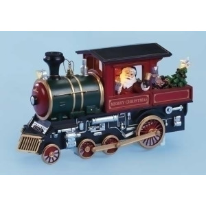 10 Amusements Lighted Animated Musical Merry Christmas Train Engine with Santa - All