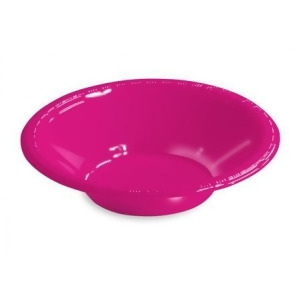 Club Pack of 240 Hot Magenta Pink Disposable Plastic Party Snack Bowls 12 oz. - All