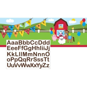 Pack of 6 Giant Farmhouse Fun Banners With Alphabet Stickers 60 - All