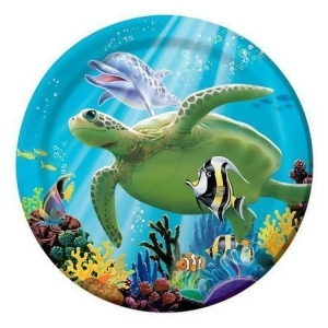 Club Pack of 96 Tropical Ocean Party Luncheon Paper Party Plates 7 - All