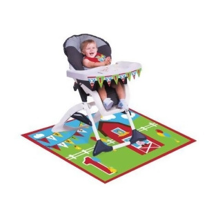 Pack of 6 Farmhouse Fun Happy Birthday High Chair and Floor Party Kit - All