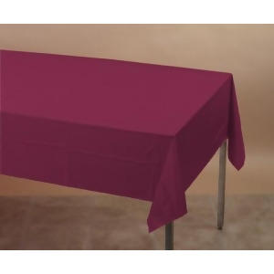 Pack of 6 Regal Burgundy Red Disposable Tissue/Poly Banquet Party Tablecovers 9' - All