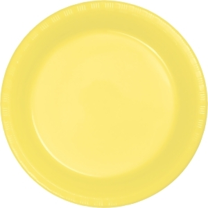 Club Pack of 240 Mimosa Yellow Disposable Plastic Party Banquet Dinner Plates 10.25 - All