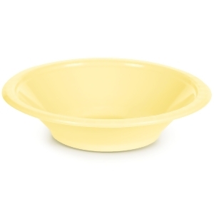 Club Pack of 240 Mimosa Yellow Disposable Plastic Party Bowls 12oz - All