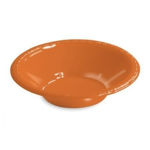 Club Pack of 240 Sunkissed Orange Disposable Plastic Party Snack Bowls 12 oz. - All