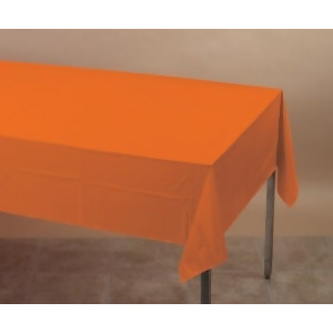Pack of 6 Sunkissed Orange Disposable Tissue/Poly Banquet Party Tablecovers 9' - All