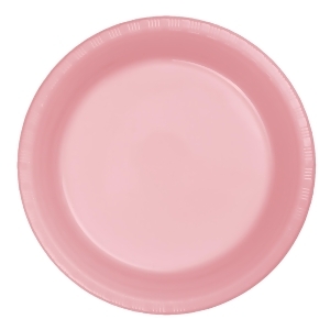 Club Pack of 240 Classic Pink Disposable Plastic Party Dinner Plates 9 - All