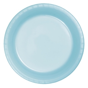 Club Pack of 240 Pastel Baby Blue Premium Disposable Plastic Party Dessert Lunch Plates 7 - All