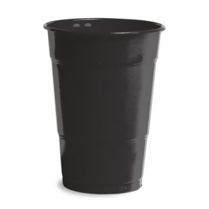 Club Pack of 600 Jet Black Premium Disposable Plastic Drinking Party Tumbler Cups 16 oz. - All